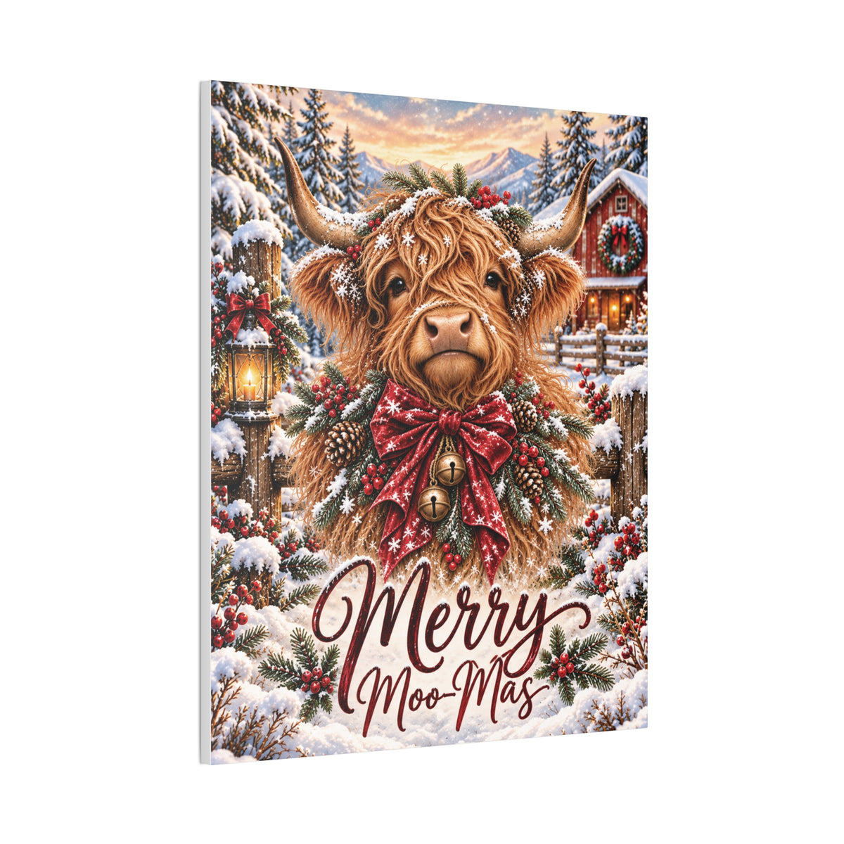 Merry Moo-Mas Canvas