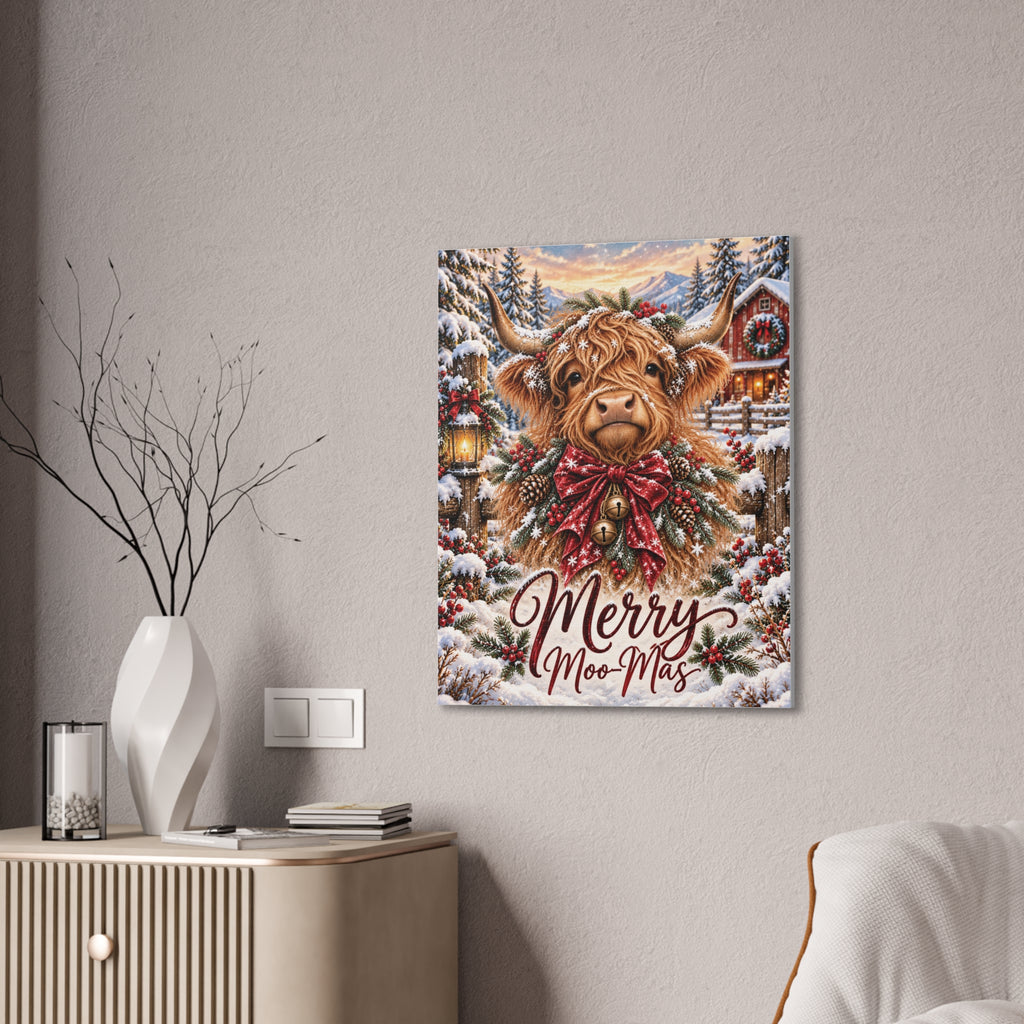 Merry Moo-Mas Canvas