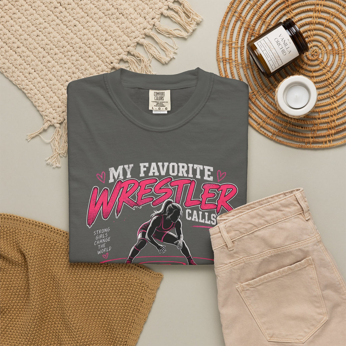 My Favorite Wrestler Calls Me Grandma T-Shirt | Wrestling Grandma Tee