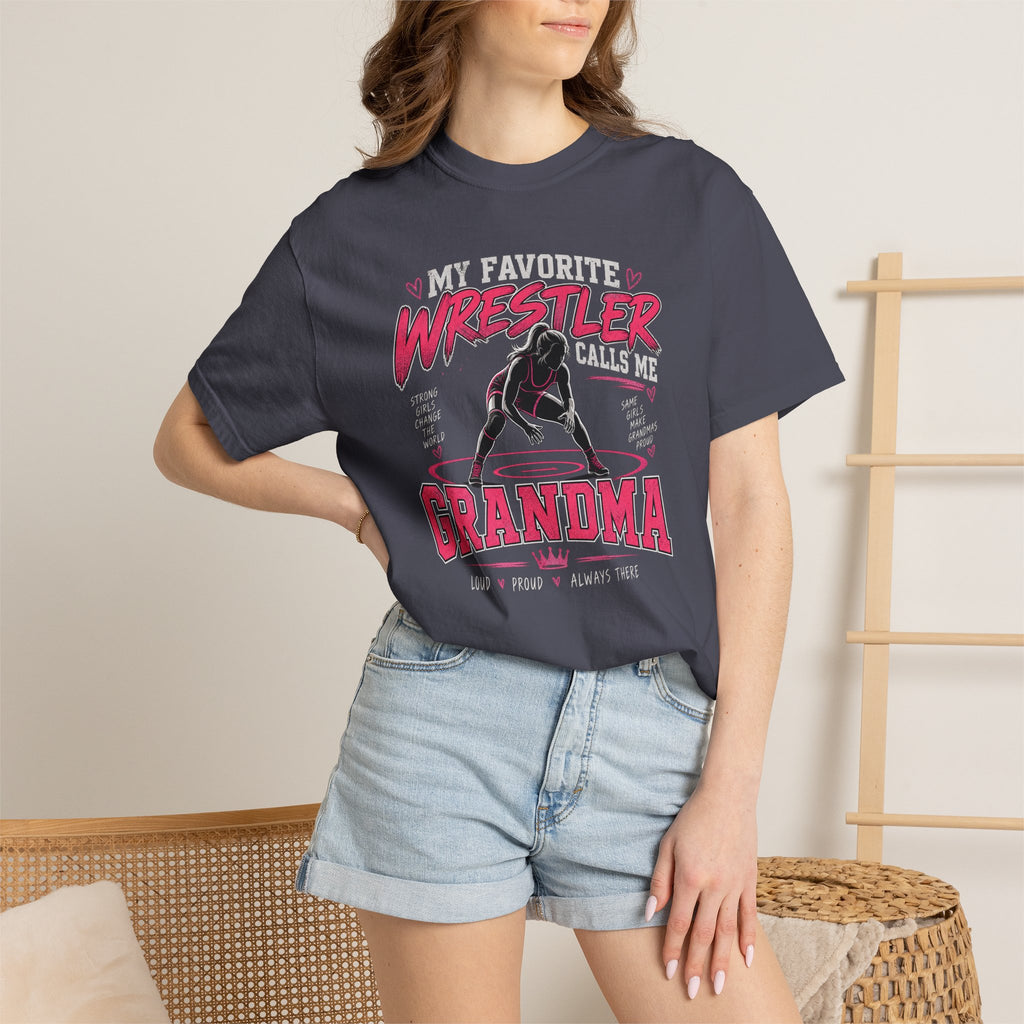My Favorite Wrestler Calls Me Grandma T-Shirt | Wrestling Grandma Tee