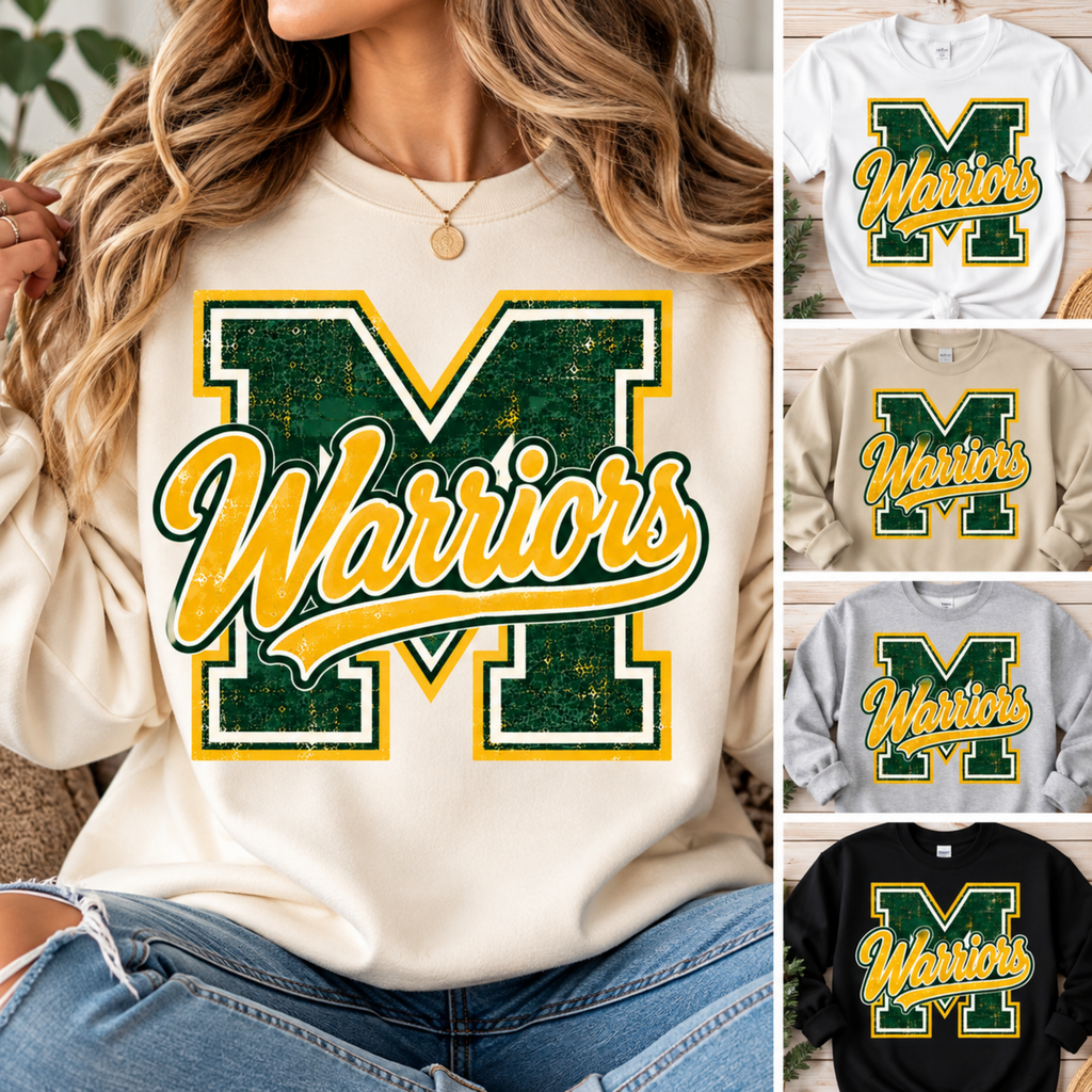 Retro School Spirit Apparel – Choose Your School & Colors