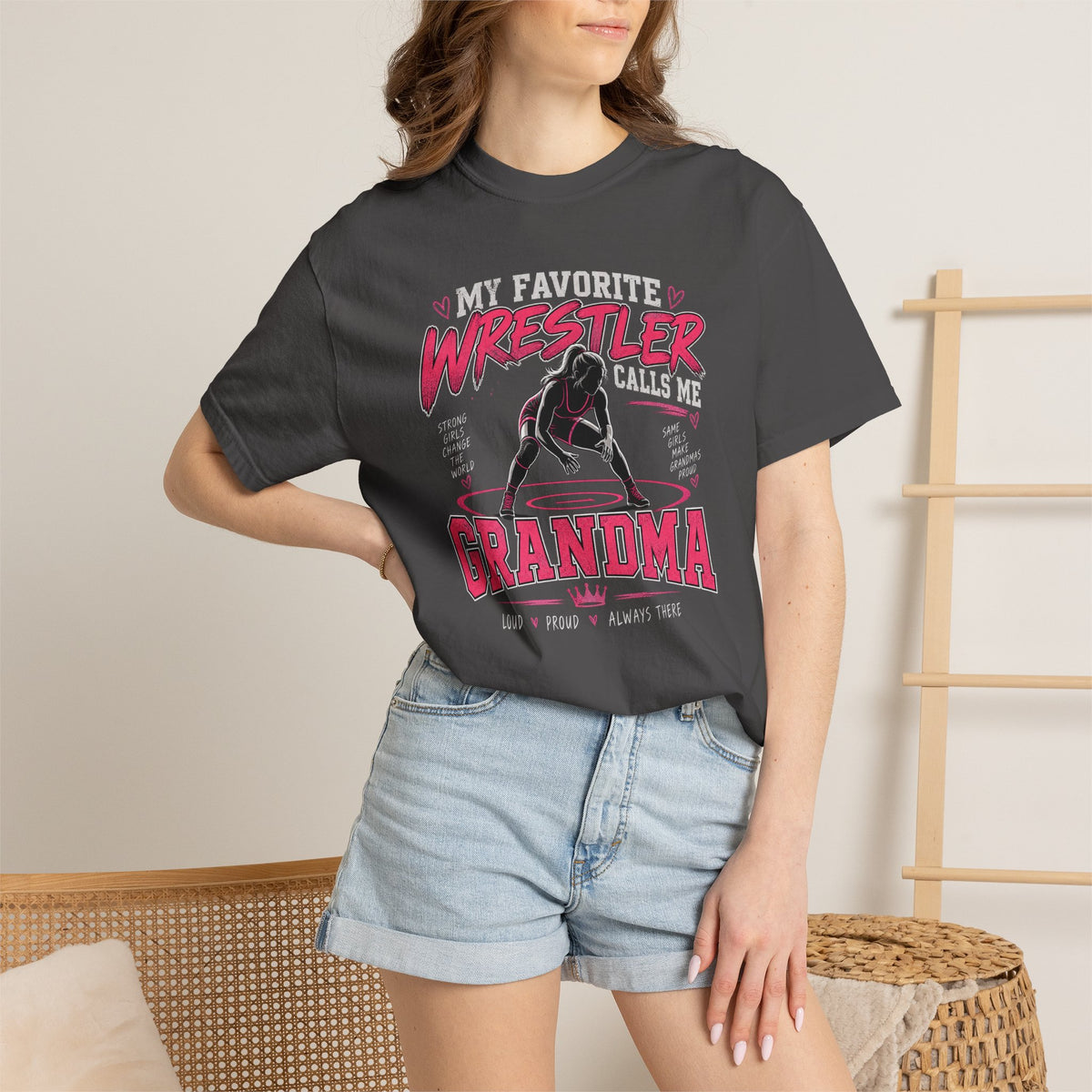 My Favorite Wrestler Calls Me Grandma T-Shirt | Wrestling Grandma Tee