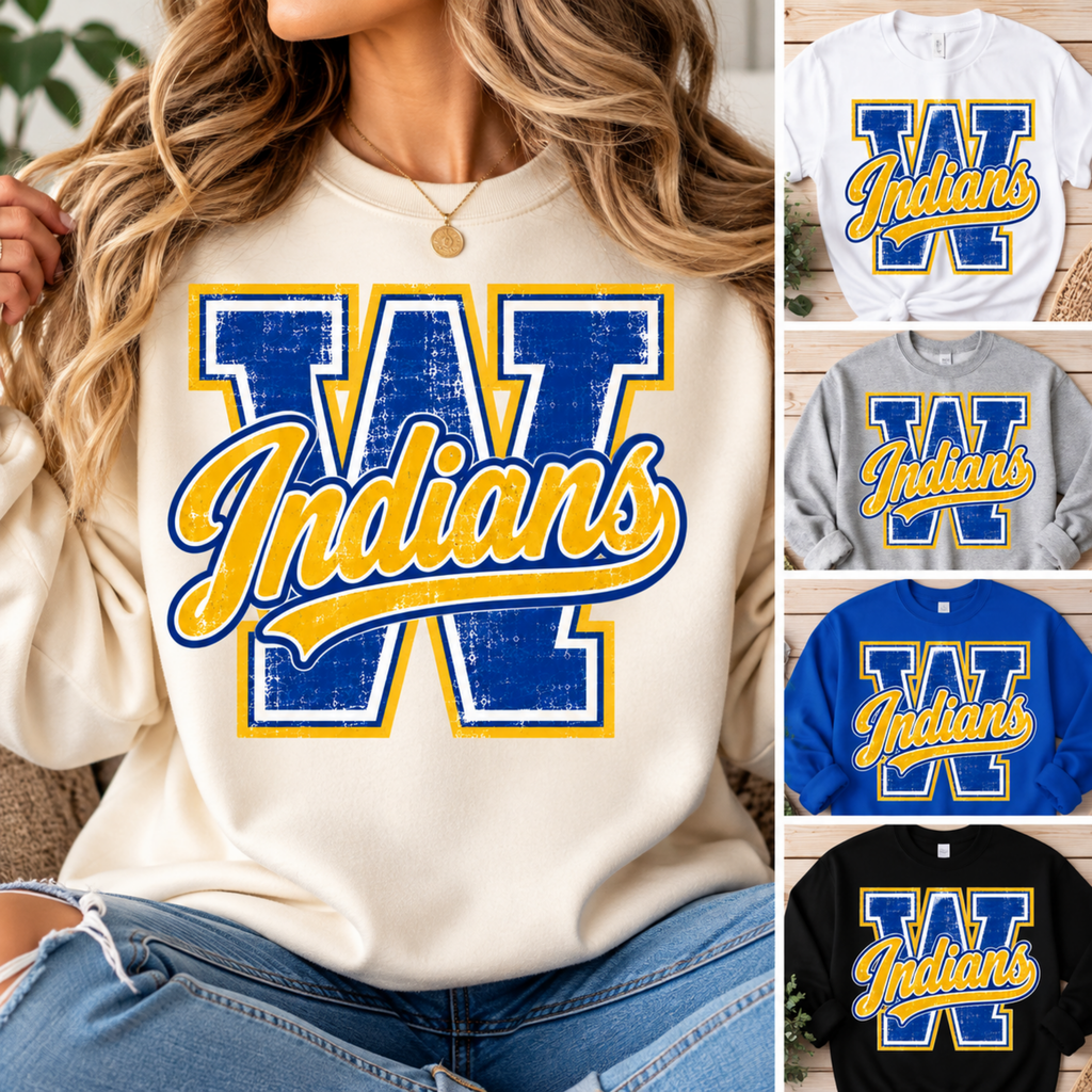 Retro School Spirit Apparel – Choose Your School & Colors
