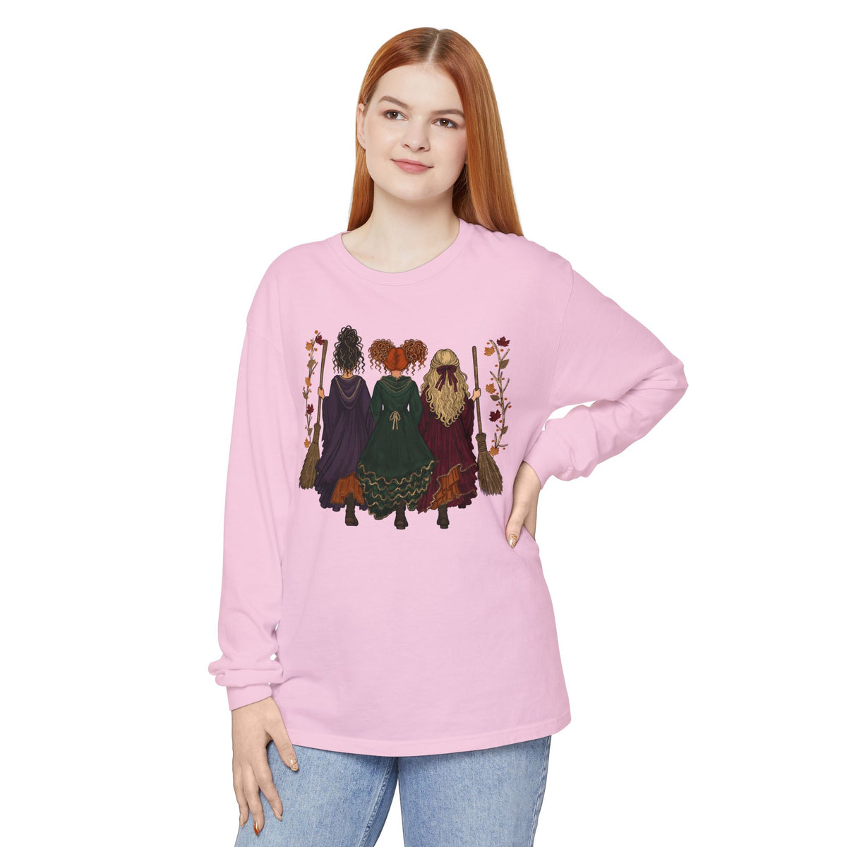 Witchy Sisters Halloween T-Shirt | Three Witches Fall Tee