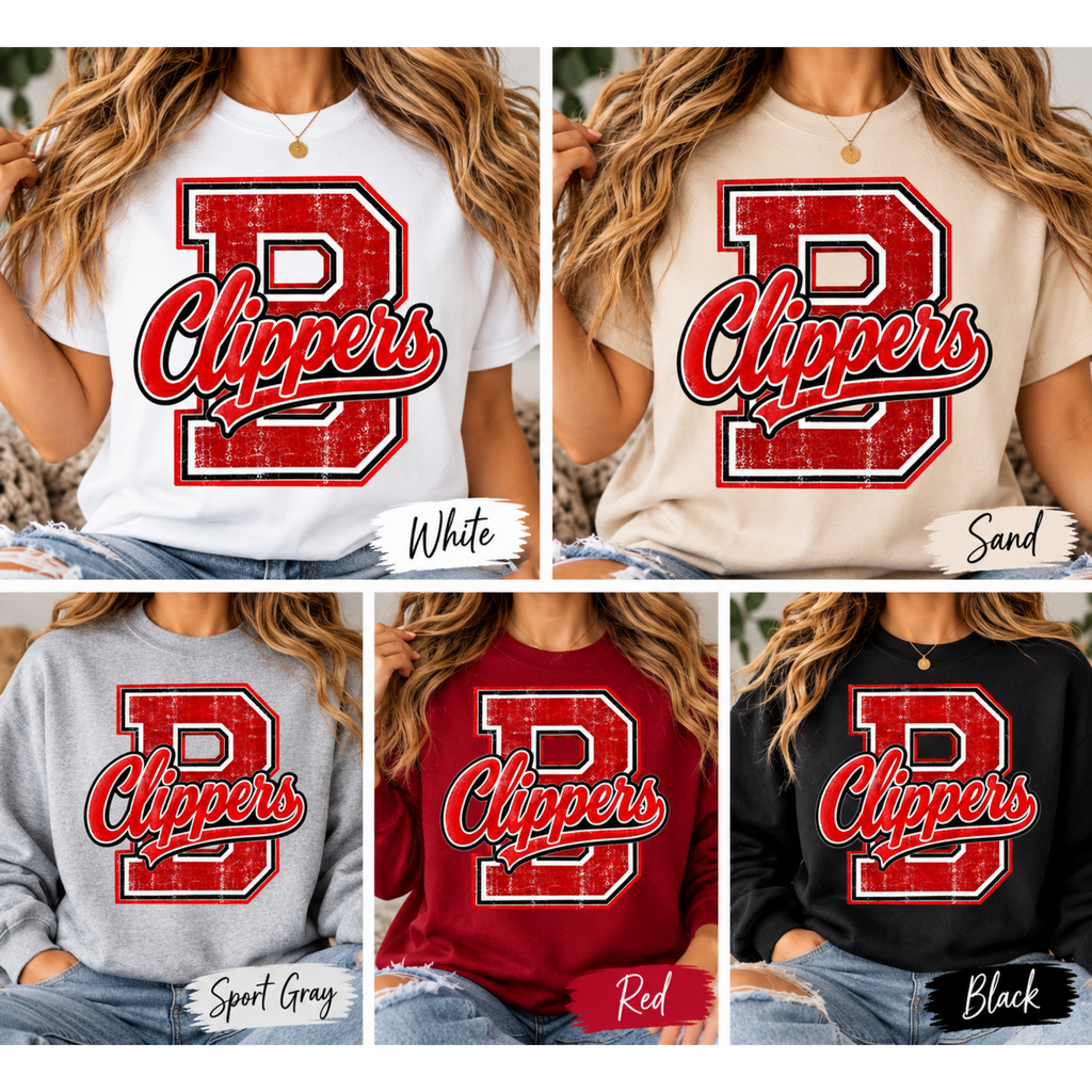 Retro School Spirit Apparel – Choose Your School & Colors