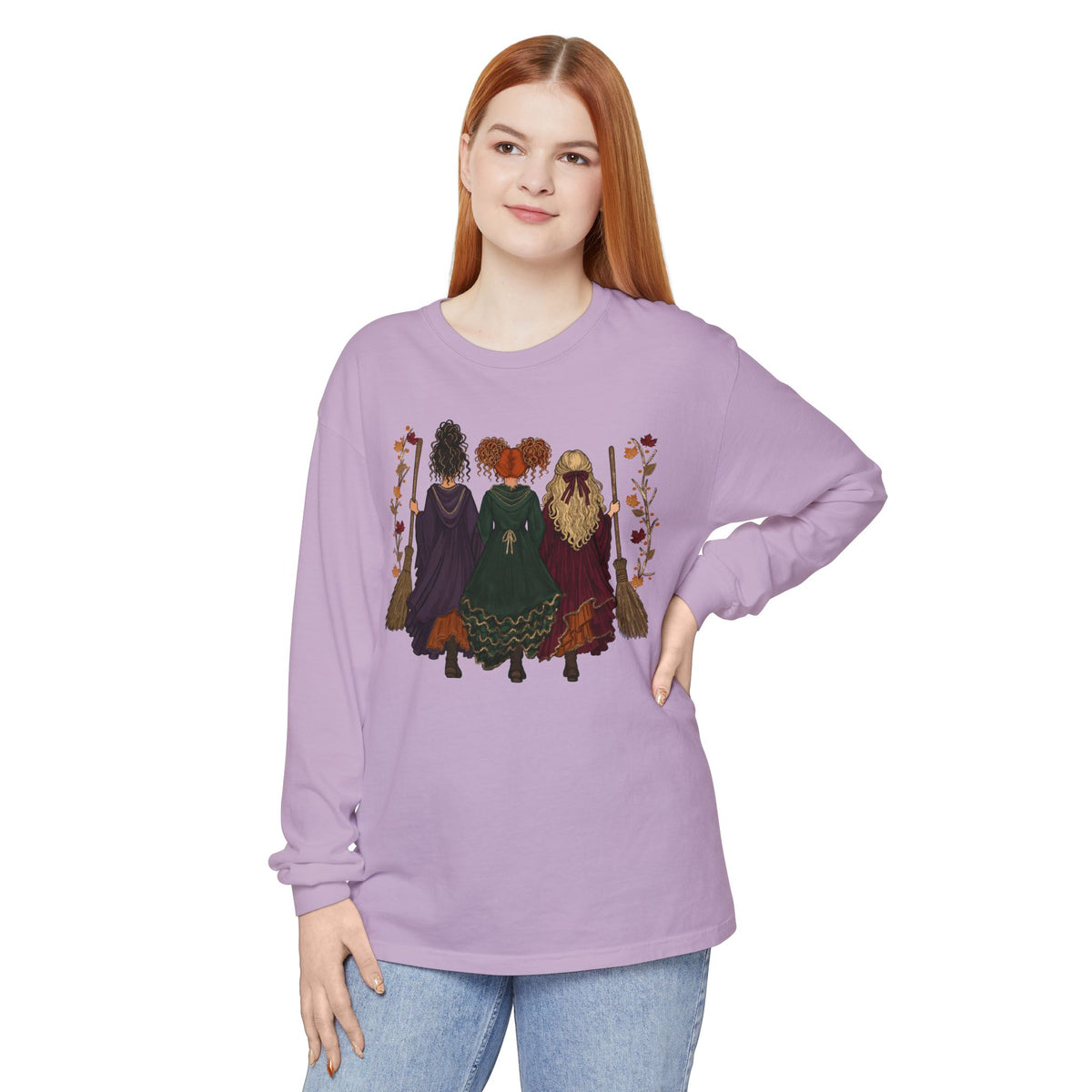 Witchy Sisters Halloween T-Shirt | Three Witches Fall Tee