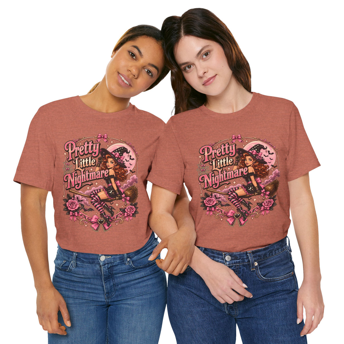 Pretty Little Nightmare Tee — Vintage Pinup Witch Halloween Shirt