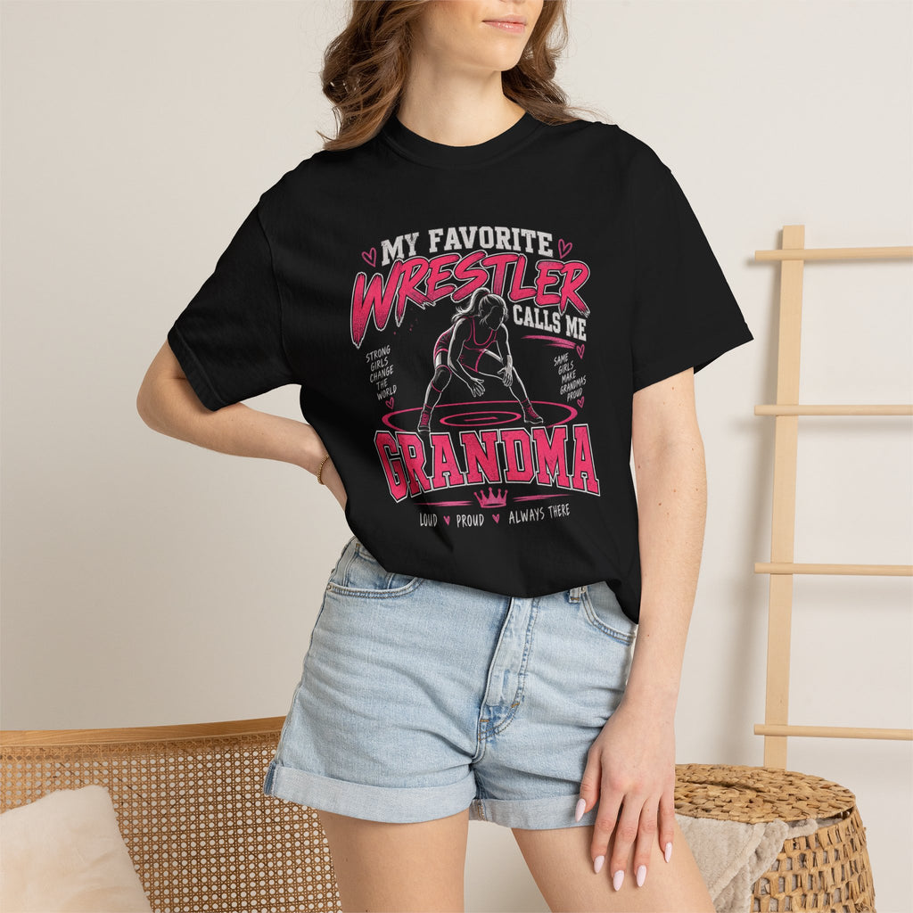 My Favorite Wrestler Calls Me Grandma T-Shirt | Wrestling Grandma Tee