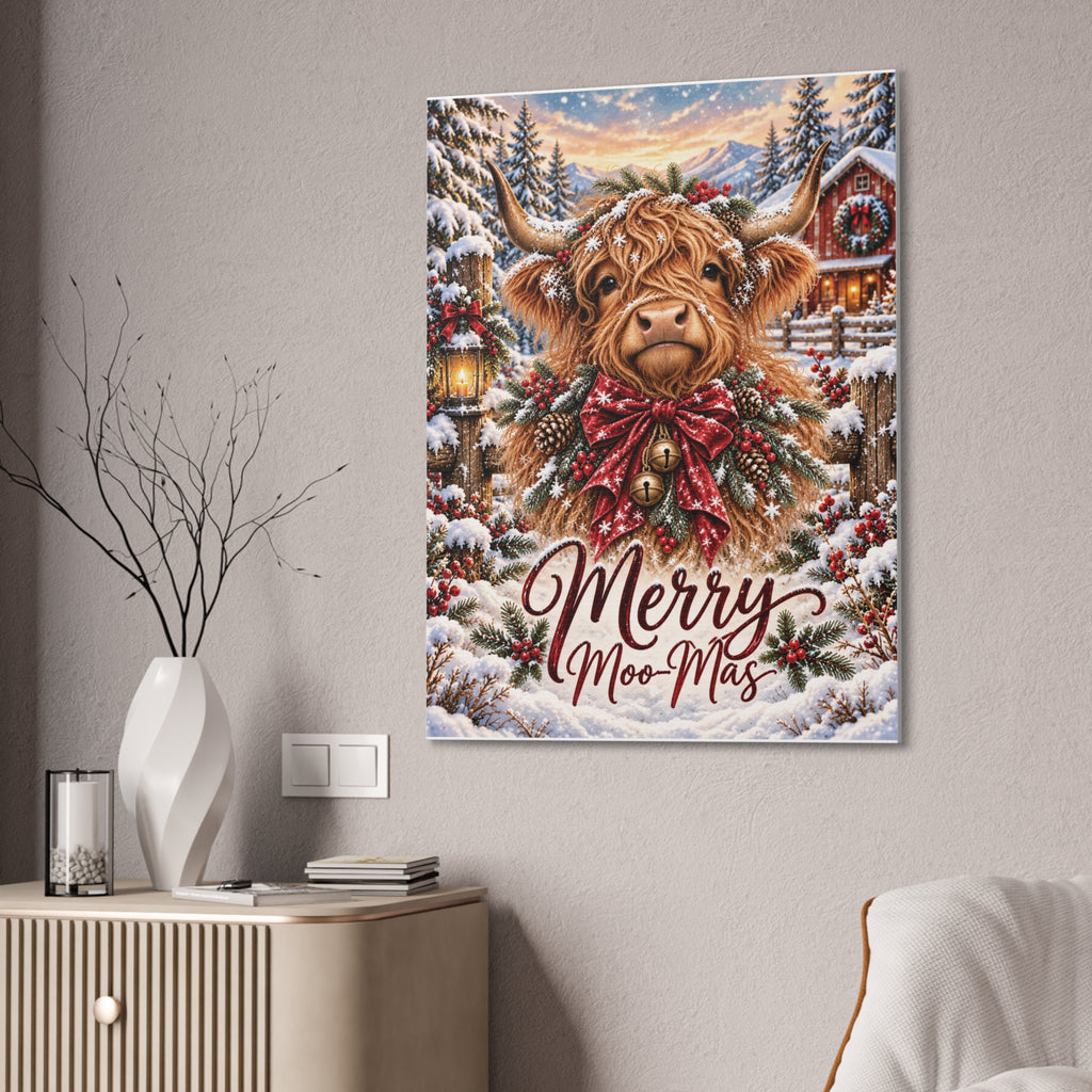 Merry Moo-Mas Canvas