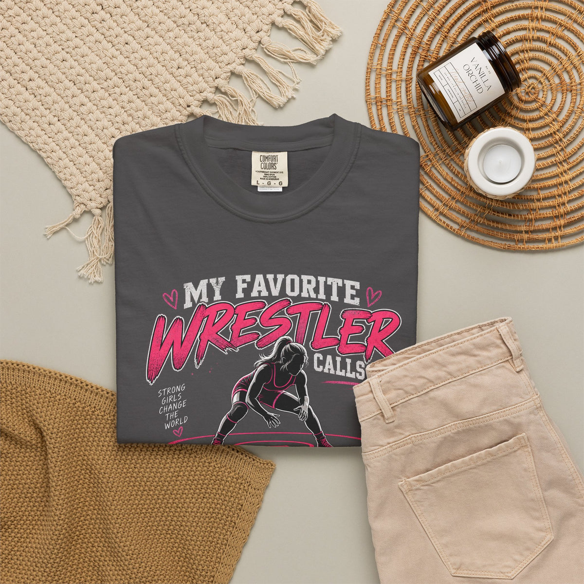 My Favorite Wrestler Calls Me Grandma T-Shirt | Wrestling Grandma Tee
