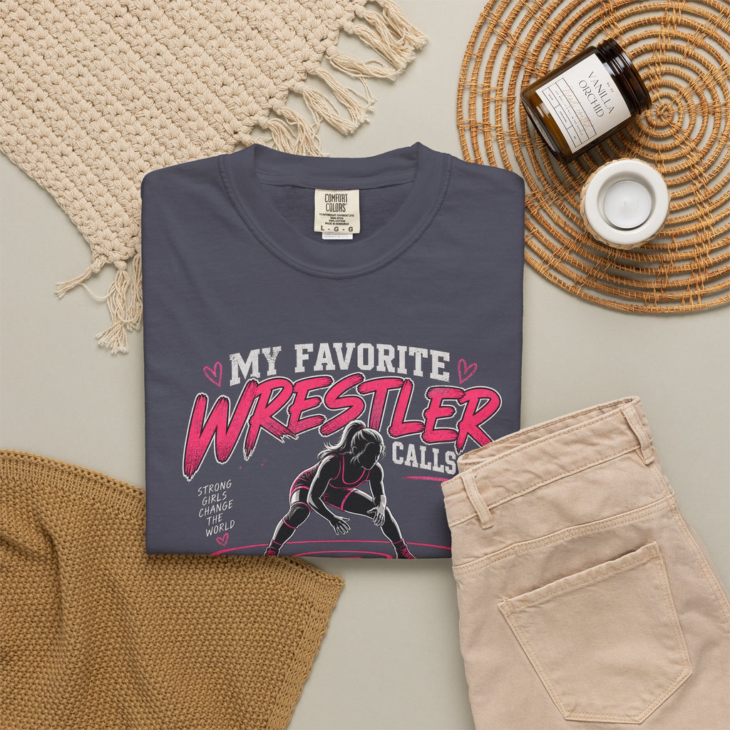 My Favorite Wrestler Calls Me Grandma T-Shirt | Wrestling Grandma Tee