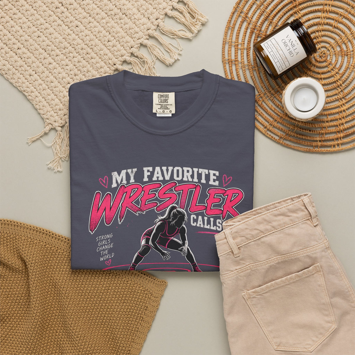 My Favorite Wrestler Calls Me Grandma T-Shirt | Wrestling Grandma Tee