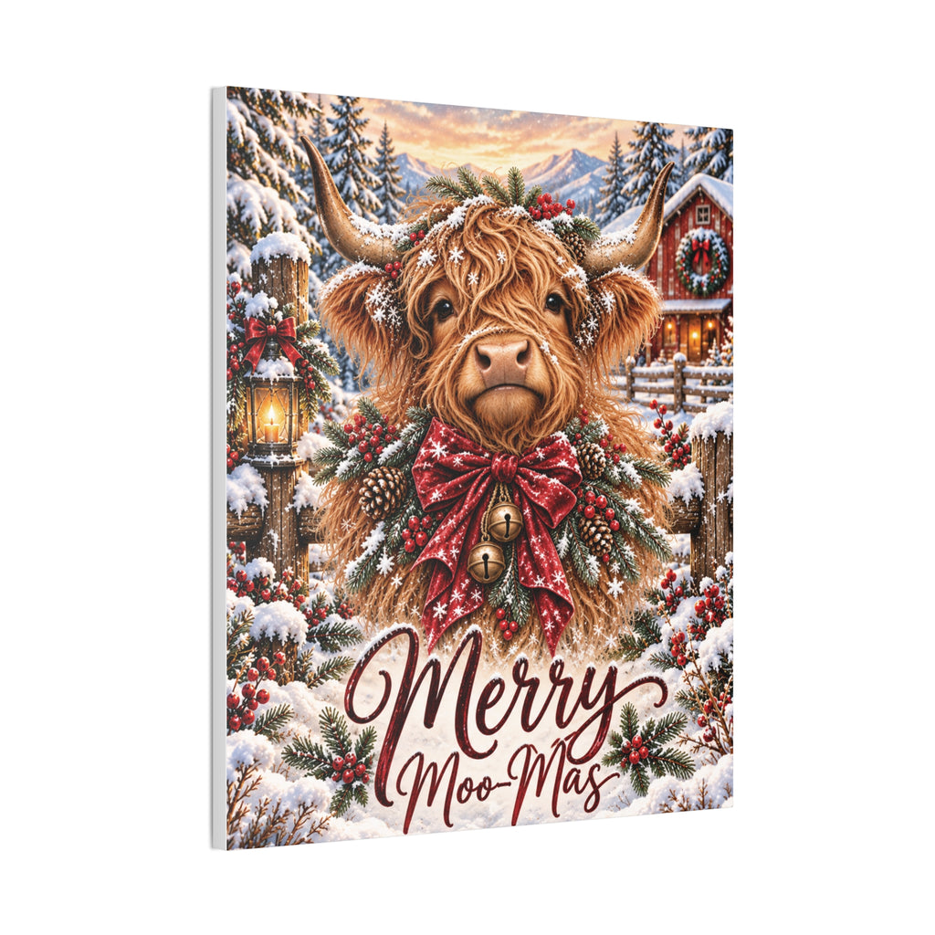 Merry Moo-Mas Canvas