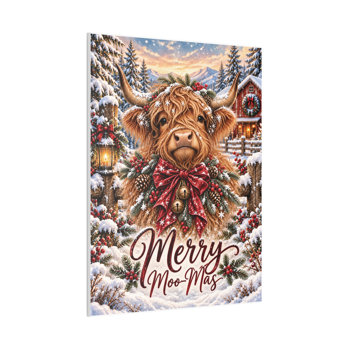 Merry Moo-Mas Canvas
