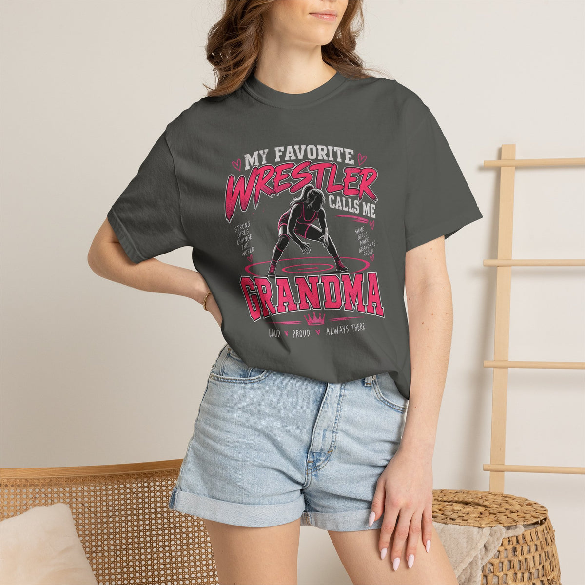 My Favorite Wrestler Calls Me Grandma T-Shirt | Wrestling Grandma Tee