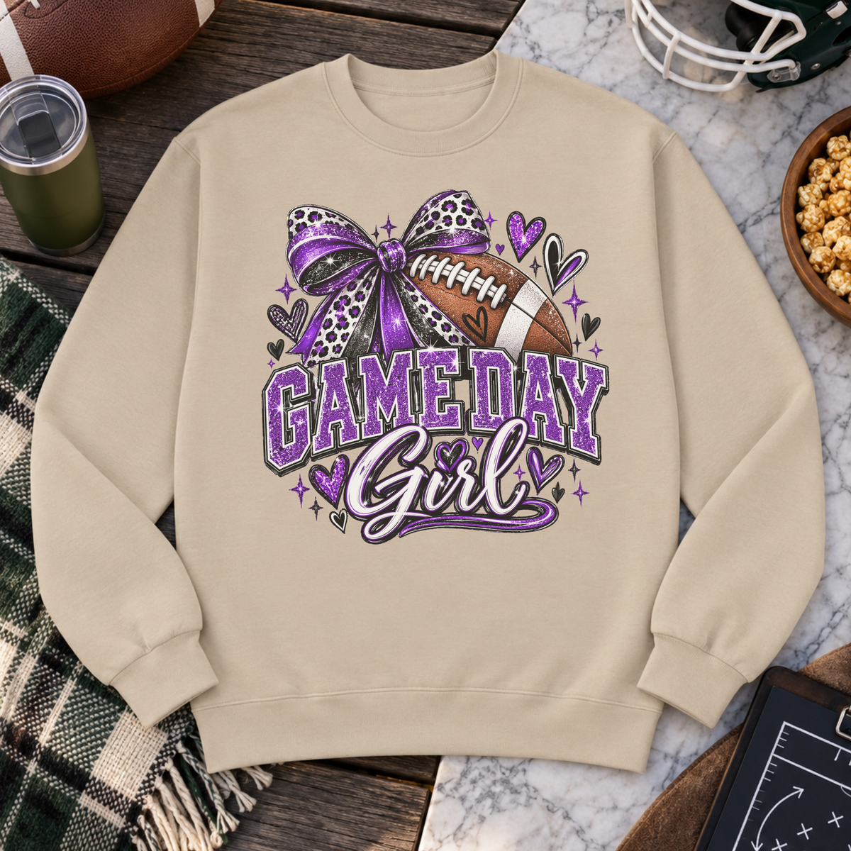 Game Day Girl Football Sweatshirt – Choose Your Colors