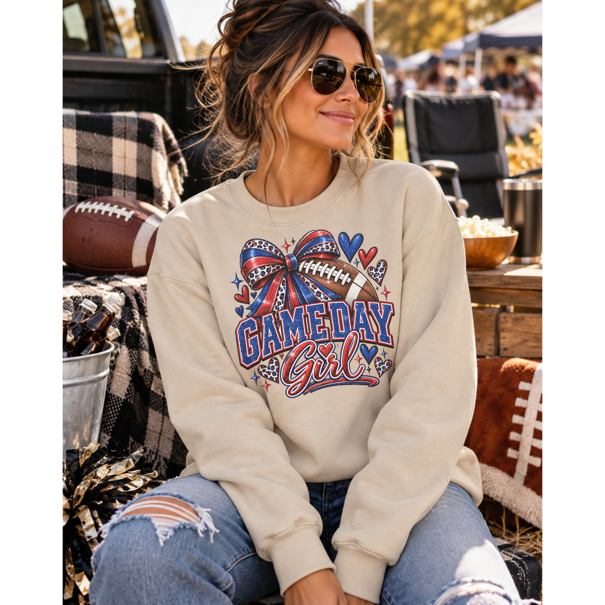 Game Day Girl Football Sweatshirt – Choose Your Colors